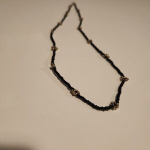 Elegant Black and Gold Beaded Necklace